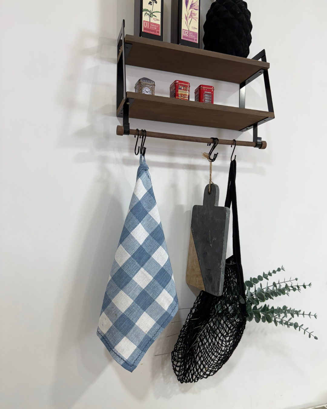 Mantel Vichy Azul Empolvado