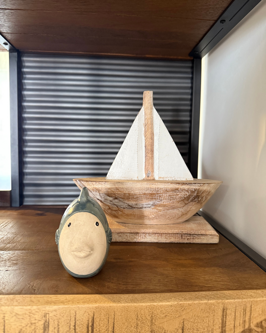 Figura Barco de Madera