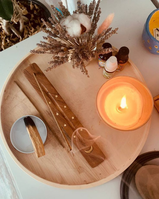 Incienso de palo santo + portaincienso