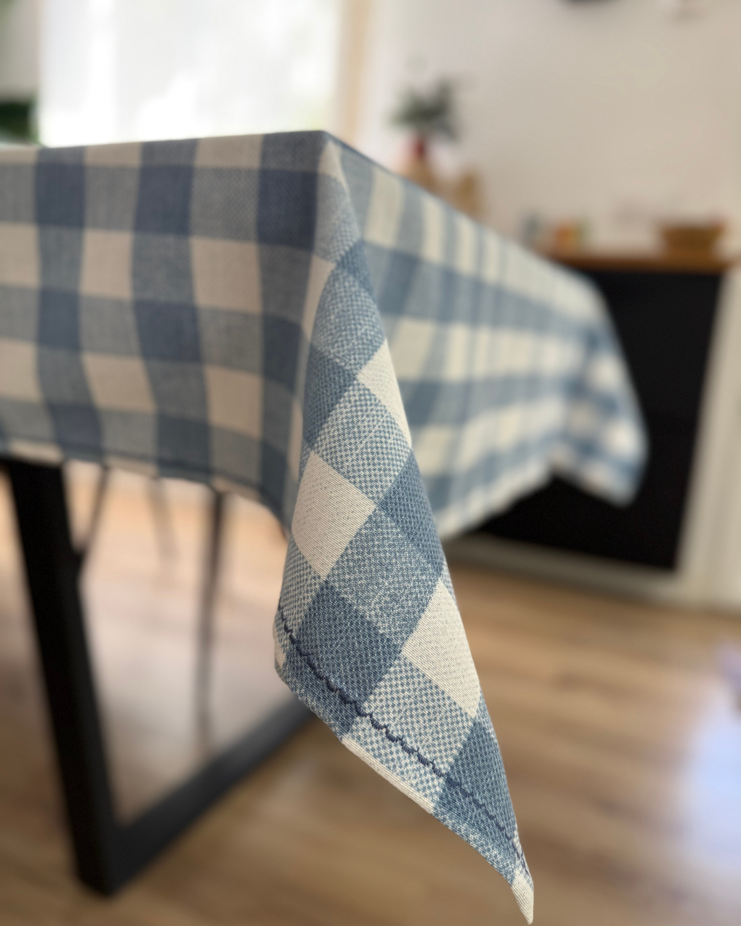 Mantel Vichy Azul Empolvado