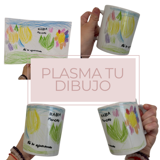 Plasma tu dibujo en una taza
